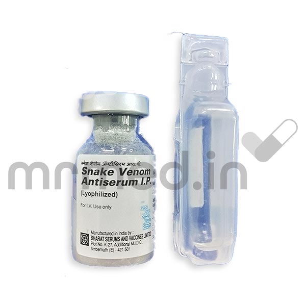Buy LYOPHILIZED (SNAKE VENOM ANTISERUM) INJECTION Online Uses, Price, Dosage, Instructions
